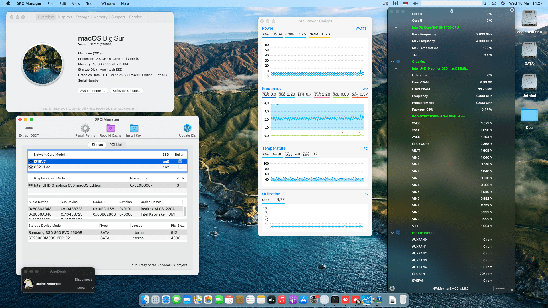 Success Hackintosh macOS Big Sur 11.2.2 Build 20D80 in Asus ROG STRIX B360H Gaming + Intel Core i5 8400 + Galax GTX1060